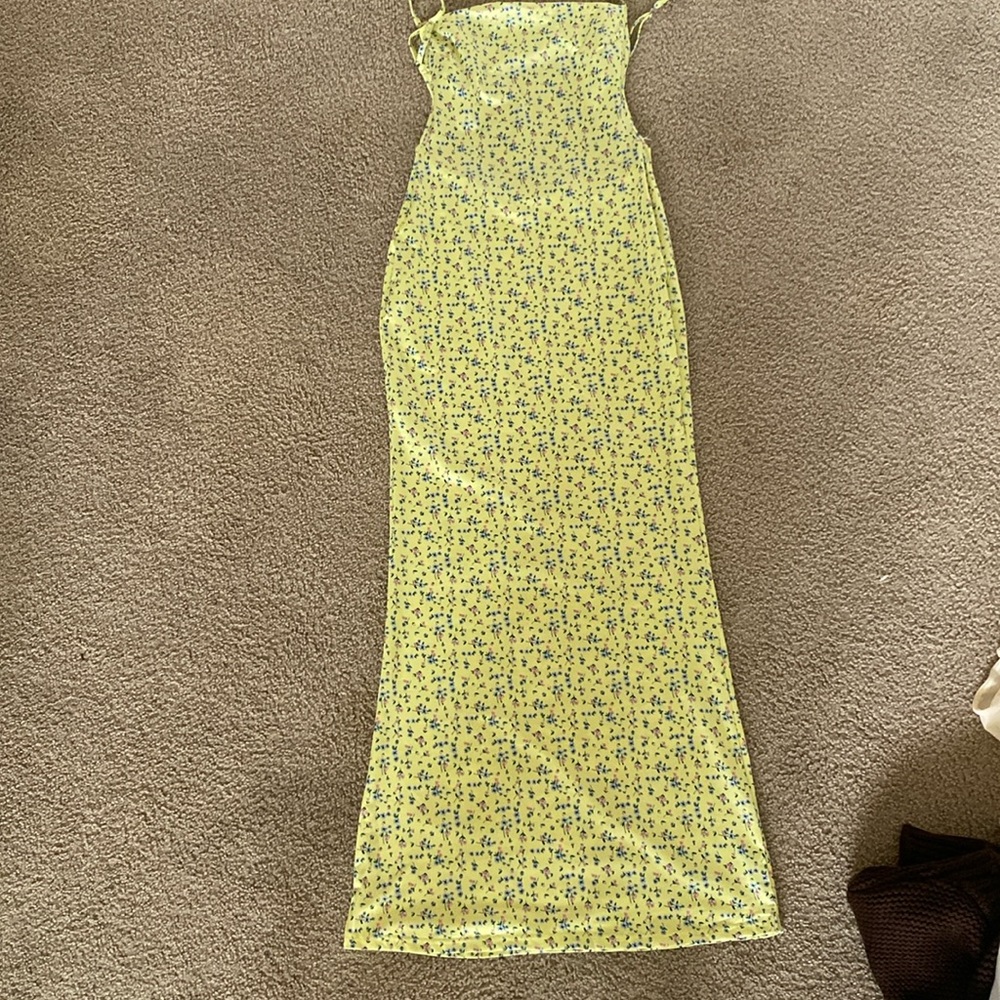 Backless floral dress